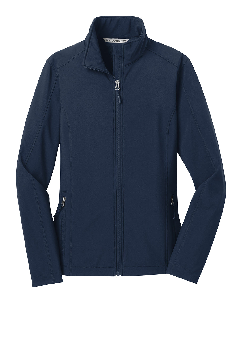 Port Authority L317 Womens Core Wind & Water Resistant Full Zip Jacket Dress Navy Blue Flat Front