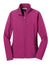 Port Authority L317 Womens Core Wind & Water Resistant Full Zip Jacket Very Berry Purple Flat Front