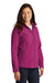 Port Authority L317 Womens Core Wind & Water Resistant Full Zip Jacket Very Berry Purple Model 3q