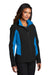 Port Authority L318 Womens Core Wind & Water Resistant Full Zip Jacket Black/Imperial Blue Model 3q