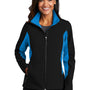 Port Authority Womens Core Wind & Water Resistant Full Zip Jacket - Black/Imperial Blue