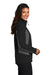 Port Authority L318 Womens Core Wind & Water Resistant Full Zip Jacket Black/Battleship Grey Model Side