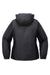 Port Authority L321 Womens 3-in-1 Wind & Water Resistant Full Zip Hooded Jacket Black/Magnet Grey Flat Back