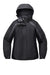 Port Authority L321 Womens 3-in-1 Wind & Water Resistant Full Zip Hooded Jacket Black/Magnet Grey Flat Front