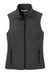 Port Authority L325 Womens Core Wind & Water Resistant Full Zip Vest Heather Charcoal Black Flat Front