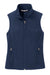 Port Authority L325 Womens Core Wind & Water Resistant Full Zip Vest Dress Navy Blue Flat Front