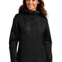 Port Authority Womens All Conditions Waterproof Full Zip Hooded Jacket - Black