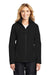 Port Authority L333 Womens Torrent Waterproof Full Zip Hooded Jacket Black Model Front