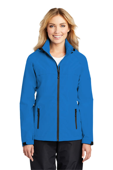 Port Authority L333 Womens Torrent Waterproof Full Zip Hooded Jacket Direct Blue Model Front