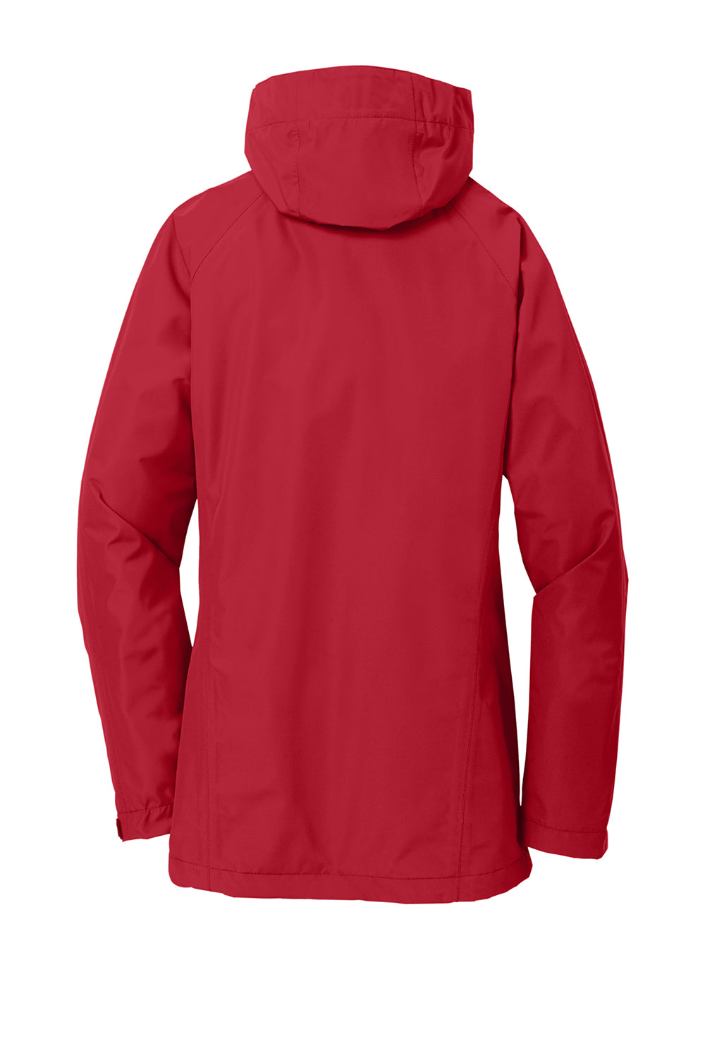 Port Authority L333 Womens Torrent Waterproof Full Zip Hooded Jacket Engine Red Flat Back