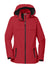 Port Authority L333 Womens Torrent Waterproof Full Zip Hooded Jacket Engine Red Flat Front