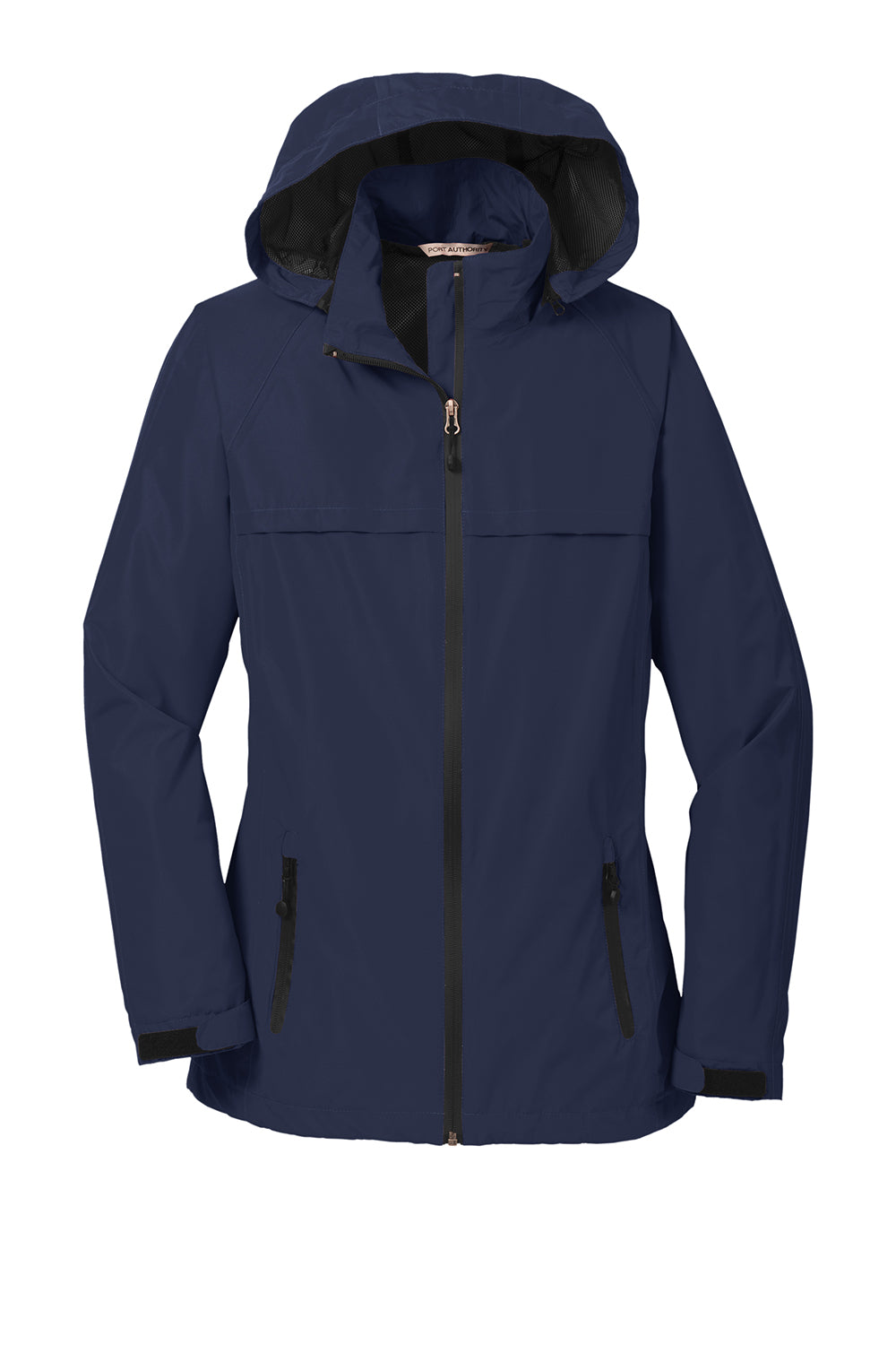 Port Authority L333 Womens Torrent Waterproof Full Zip Hooded Jacket True Navy Blue Flat Front