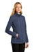 Port Authority L339 Womens Stream Wind & Water Resistant Full Zip Jacket Heather Dress Blue Navy Model 3q