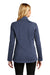 Port Authority L339 Womens Stream Wind & Water Resistant Full Zip Jacket Heather Dress Blue Navy Model Back