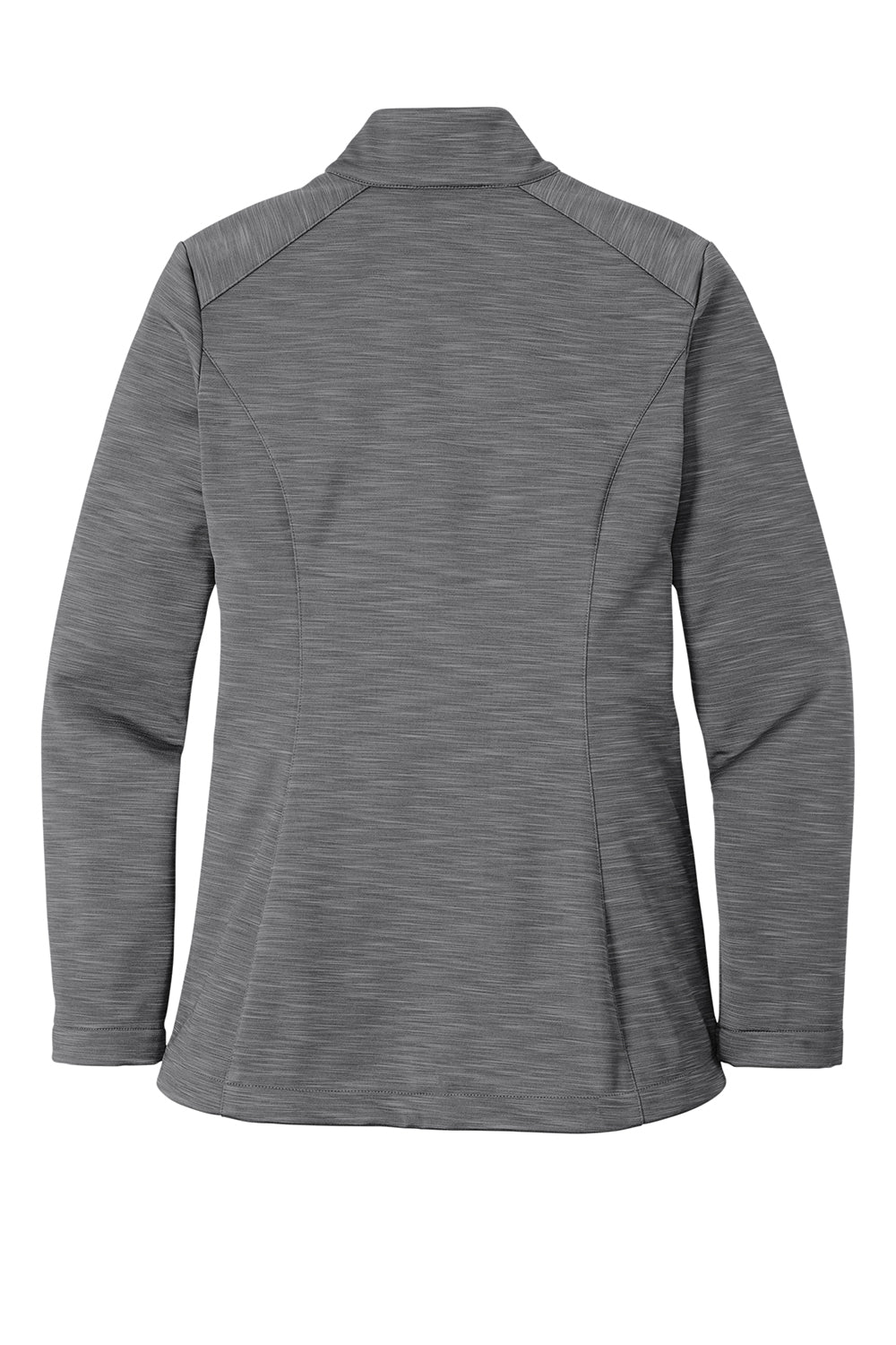 Port Authority L339 Womens Stream Wind & Water Resistant Full Zip Jacket Heather Graphite Grey Flat Back