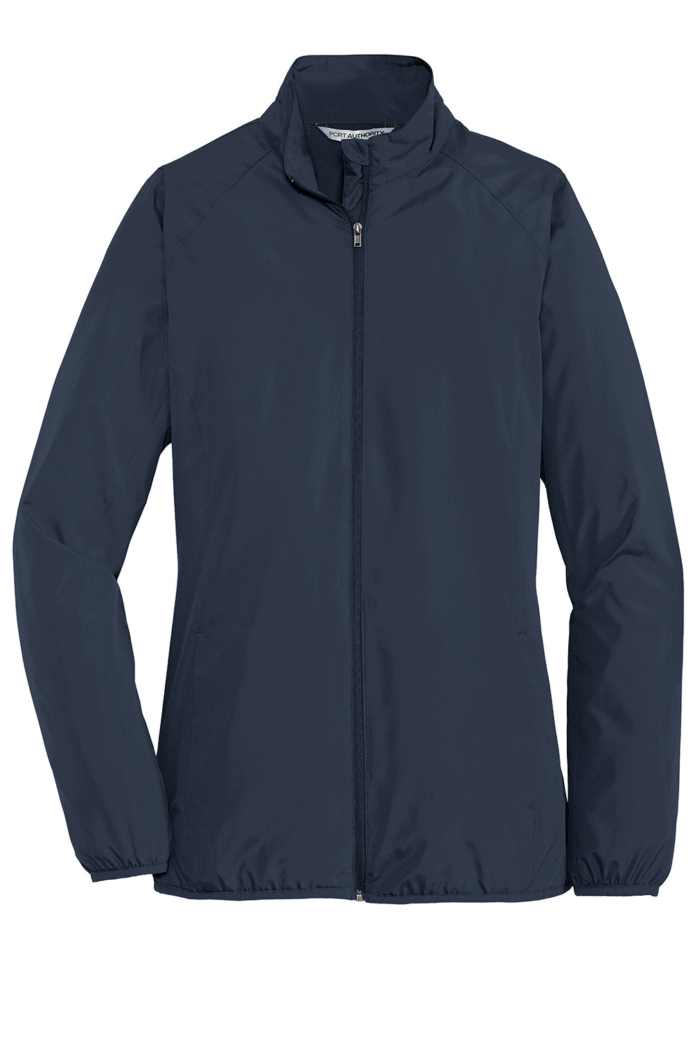 Port Authority L344 Womens Zephyr Wind & Water Resistant Full Zip Jacket Dress Navy Blue Flat Front