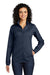 Port Authority L344 Womens Zephyr Wind & Water Resistant Full Zip Jacket Dress Navy Blue Model Front