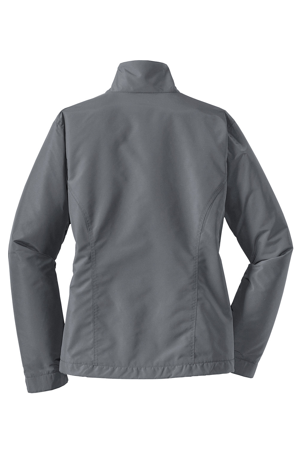 Port Authority L354 Womens Challenger Wind & Water Resistant Full Zip Jacket Steel Grey/True Black Flat Back