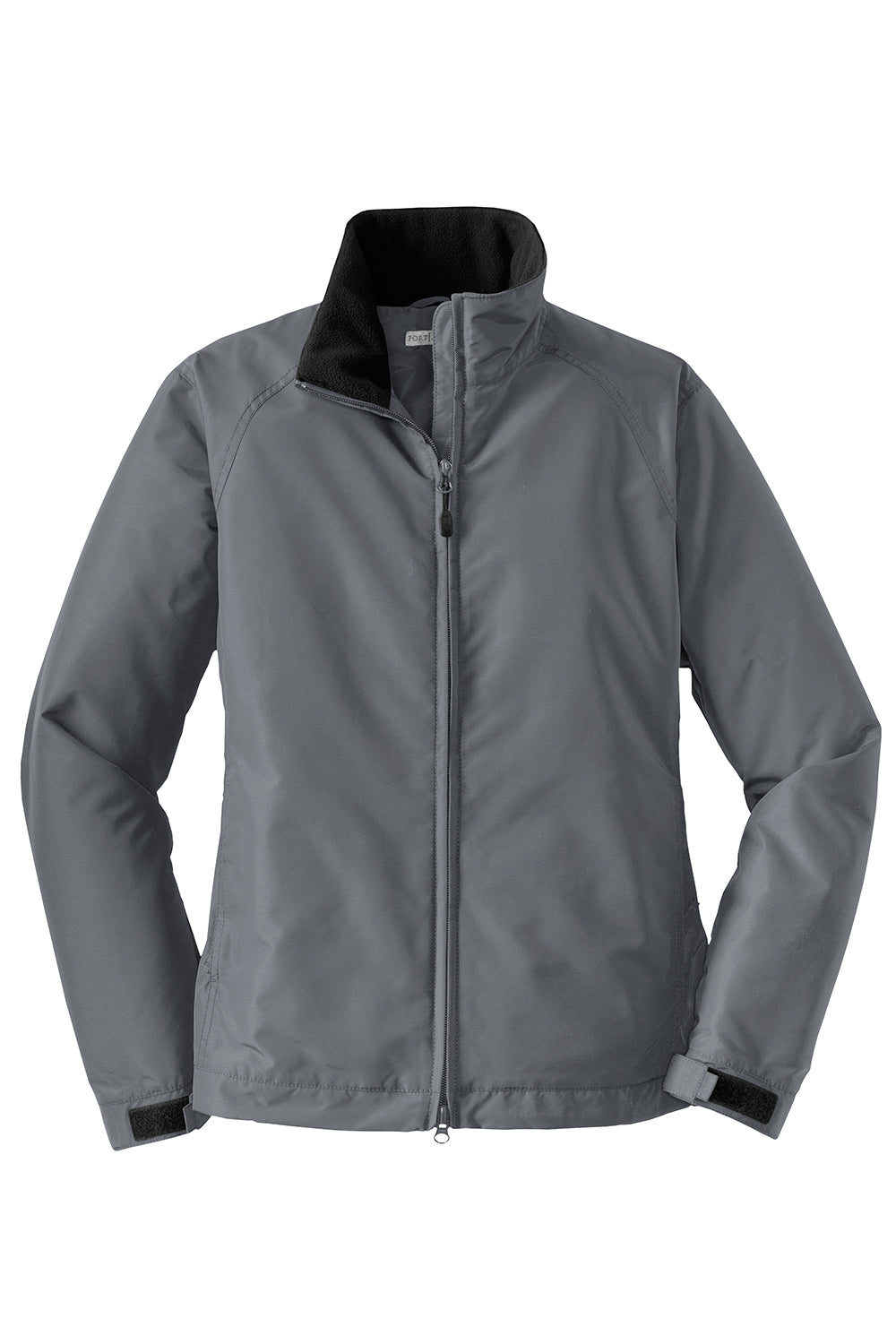 Port Authority L354 Womens Challenger Wind & Water Resistant Full Zip Jacket Steel Grey/True Black Flat Front