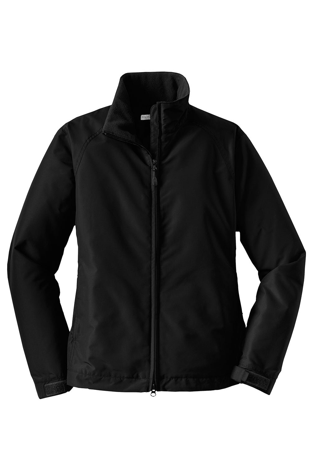 Port Authority L354 Womens Challenger Wind & Water Resistant Full Zip Jacket Black Flat Front