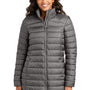 Port Authority Womens Horizon Water Resistant Full Zip Long Puffy Jacket - Deep Smoke Grey