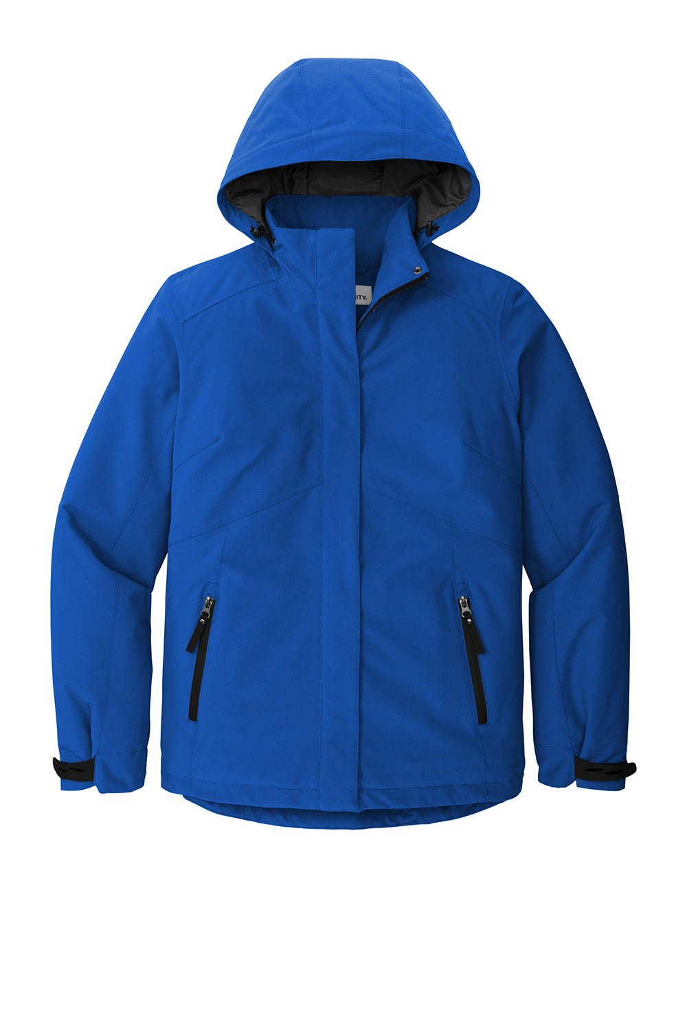 Port Authority L405 Womens Tech Windproof & Waterproof Full Zip Hooded Jacket Cobalt Blue Flat Front