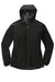 Port Authority L407 Womens Essential Waterproof Full Zip Hooded Rain Jacket Deep Black Flat Front