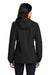 Port Authority L407 Womens Essential Waterproof Full Zip Hooded Rain Jacket Deep Black Model Back