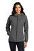 Port Authority L407 Womens Essential Waterproof Full Zip Hooded Rain Jacket Graphite Grey Model Front