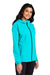 Port Authority L407 Womens Essential Waterproof Full Zip Hooded Rain Jacket Light Cyan Blue Model 3q