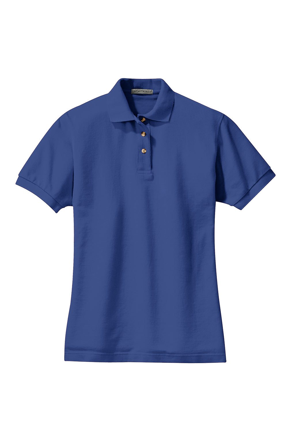 Port Authority L420 Womens Shrink Resistant Short Sleeve Polo Shirt Royal Blue Flat Front