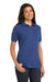 Port Authority L420 Womens Shrink Resistant Short Sleeve Polo Shirt Royal Blue Model 3q