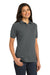 Port Authority L420 Womens Shrink Resistant Short Sleeve Polo Shirt Steel Grey Model 3q