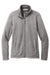 Port Authority L428 Womens Arc Sweater Fleece Full Zip Jacket Heather Deep Smoke Grey Flat Front