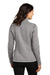 Port Authority L428 Womens Arc Sweater Fleece Full Zip Jacket Heather Deep Smoke Grey Model Back