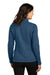 Port Authority L428 Womens Arc Sweater Fleece Full Zip Jacket Heather Insignia Blue Model Back