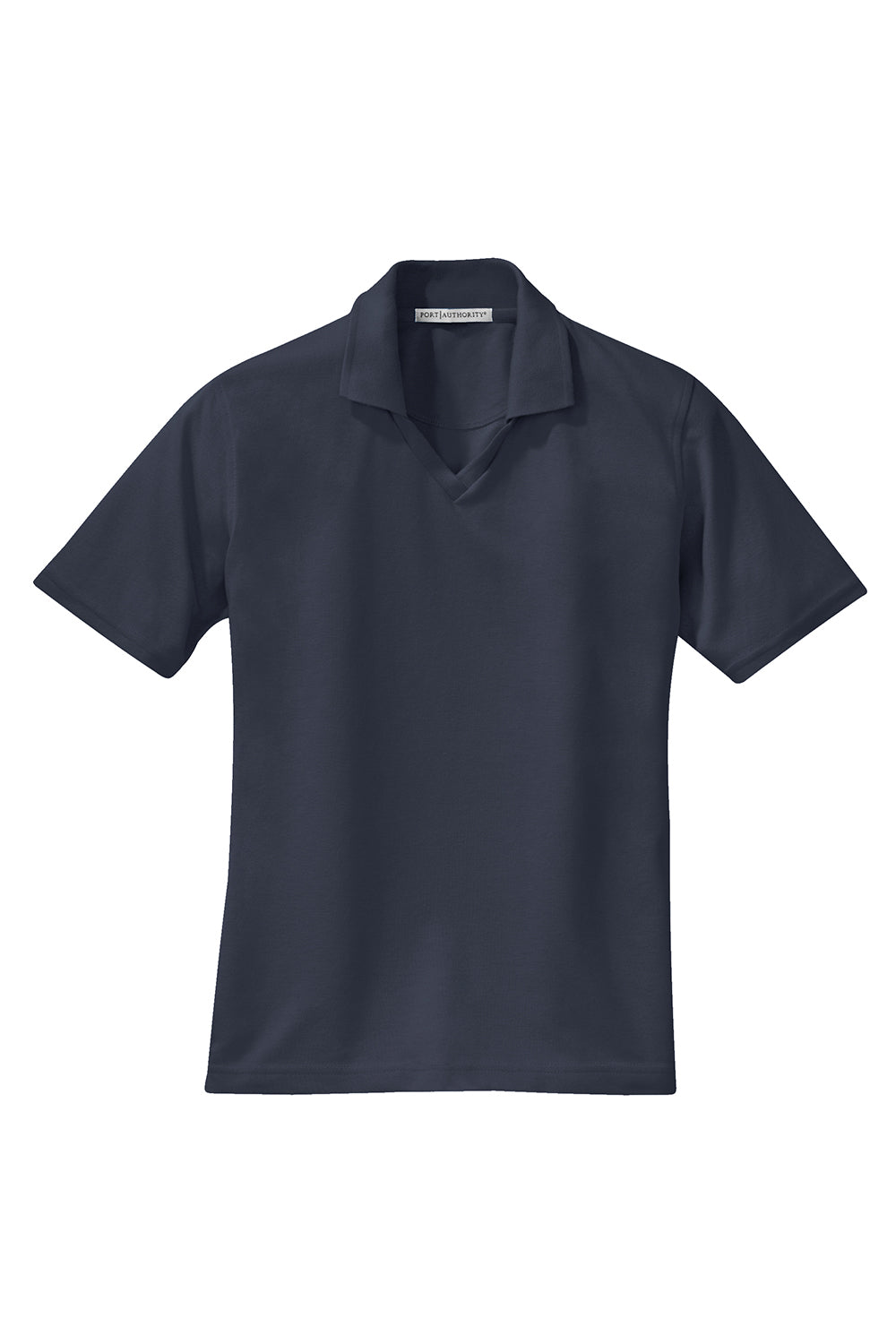 Port Authority L455 Womens Rapid Dry Moisture Wicking Short Sleeve Polo Shirt Classic Navy Blue Flat Front