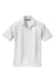 Port Authority L455 Womens Rapid Dry Moisture Wicking Short Sleeve Polo Shirt White Flat Front