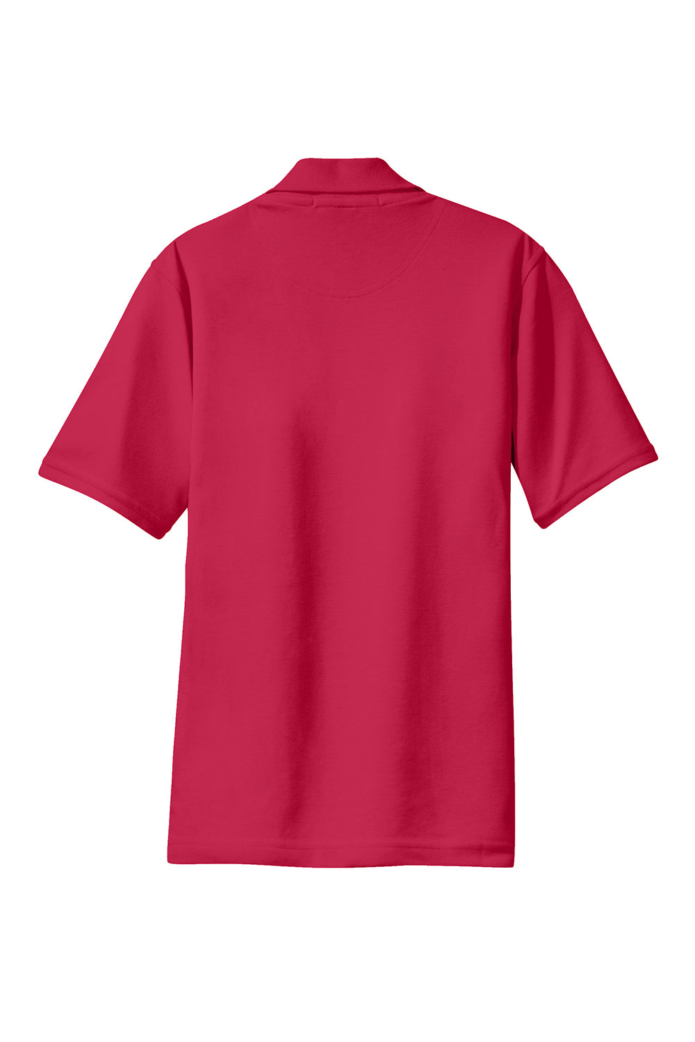 Port Authority L455 Womens Rapid Dry Moisture Wicking Short Sleeve Polo Shirt Red Flat Back