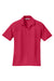 Port Authority L455 Womens Rapid Dry Moisture Wicking Short Sleeve Polo Shirt Red Flat Front