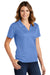 Sport-Tek L469 Womens Dri-Mesh Moisture Wicking Short Sleeve Polo Shirt Blueberry Model 3q