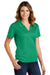 Sport-Tek L469 Womens Dri-Mesh Moisture Wicking Short Sleeve Polo Shirt Kelly Green Model 3q