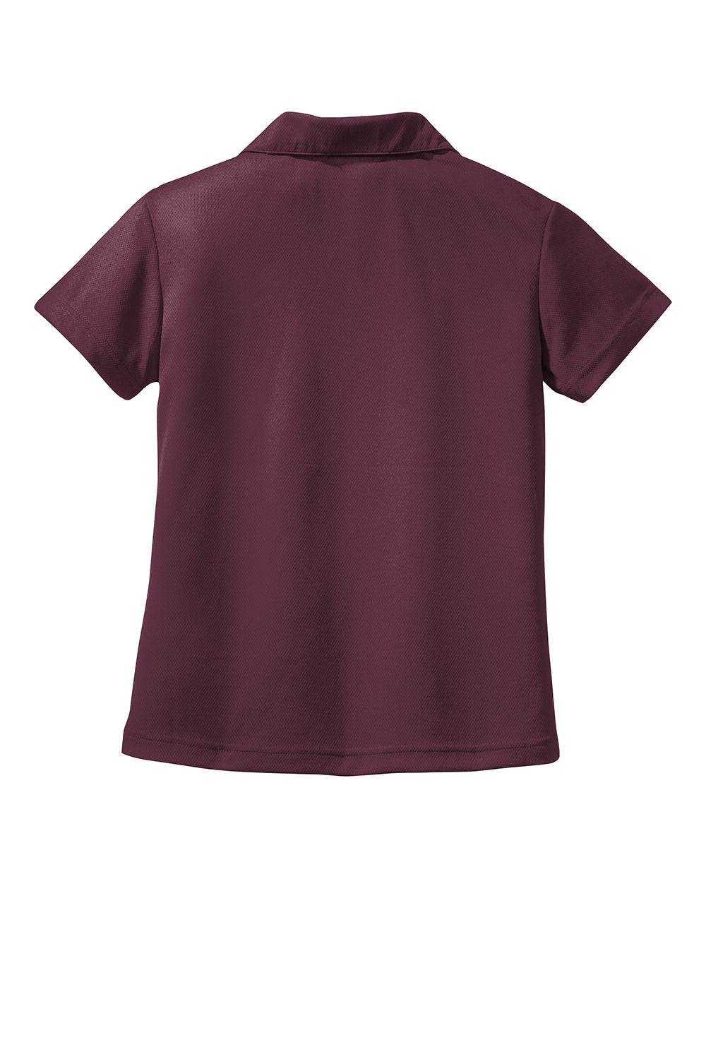 Sport-Tek L469 Womens Dri-Mesh Moisture Wicking Short Sleeve Polo Shirt Maroon Flat Back