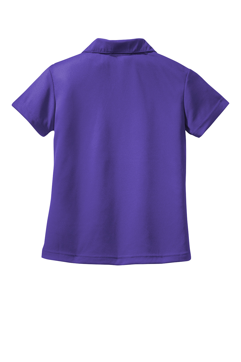 Sport-Tek L469 Womens Dri-Mesh Moisture Wicking Short Sleeve Polo Shirt Purple Flat Back