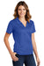 Sport-Tek L469 Womens Dri-Mesh Moisture Wicking Short Sleeve Polo Shirt Royal Blue Model 3q