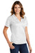 Sport-Tek L469 Womens Dri-Mesh Moisture Wicking Short Sleeve Polo Shirt White Model 3q