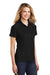 Sport-Tek L474 Womens Dri-Mesh Moisture Wicking Short Sleeve Polo Shirt Black Model 3q