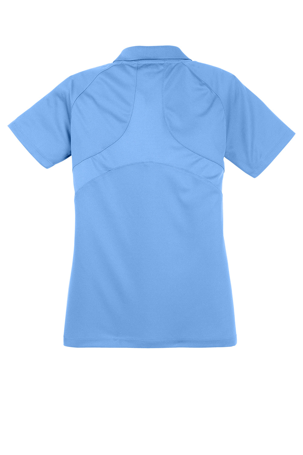 Sport-Tek L474 Womens Dri-Mesh Moisture Wicking Short Sleeve Polo Shirt Carolina Blue Flat Back