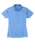 Sport-Tek L474 Womens Dri-Mesh Moisture Wicking Short Sleeve Polo Shirt Carolina Blue Flat Front