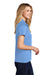 Sport-Tek L474 Womens Dri-Mesh Moisture Wicking Short Sleeve Polo Shirt Carolina Blue Model Side